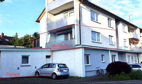 Renovierte 3 Zimmerwohnung mit 2 Balkonen, Garage, Rudolfshöhe