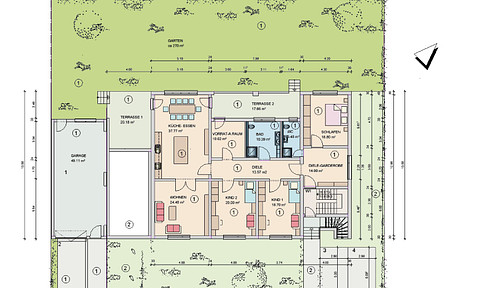 Condominium in the style of a detached house with its own large garden