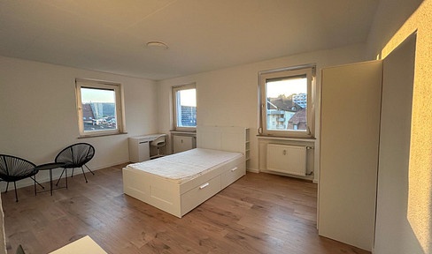 Beautiful fully furnished 1-room apartment in the center of Heidenheim with castle view
