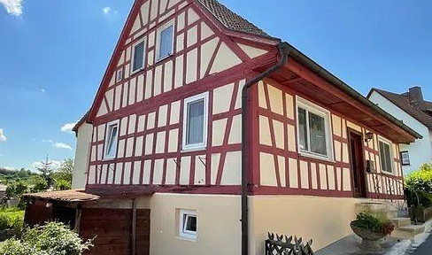 Half-timbered house in a rural idyll