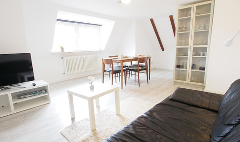 Quiet, fully equipped 2-room attic apartment