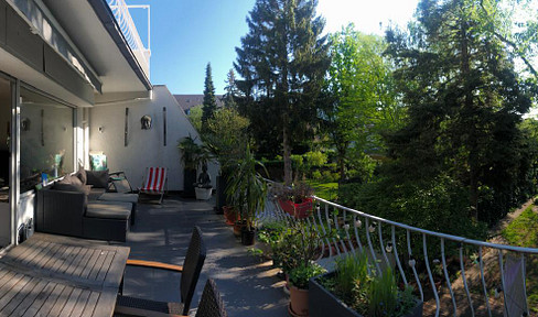 Zentrale Wohnung mit 26m² Terrasse und Blick ins Grüne
