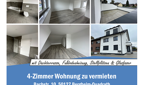 4-Zimmer-Neubau-Maisonette-Wohnung mit Dachterrasse, Fußbodenheizung, Stellplätzen & Glasfaser