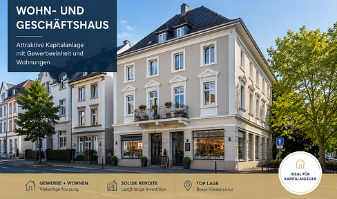 Commission-free residential and commercial building in top location Giesenkirchen - Directly from the owner