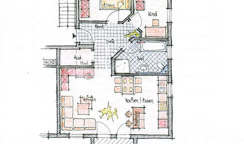 Neuwertige Moderne Helle 3 - 1/2 Zimmer Wohnung mit großen Balkon Sennfeld/Rempertshag