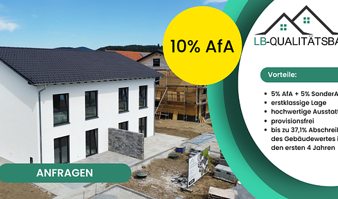 Investment property with up to 37.1 % depreciation in 4 years - semi-detached houses in Deggendorf!