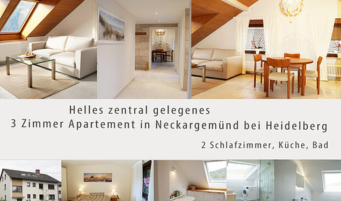 Helles, möbliertes und zentral gelegenes 3 Zimmer Apartment