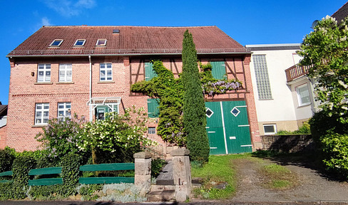 Residential house with barn