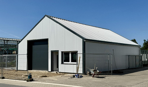 Heated hall, warehouse, trade, workshop with office section if desired