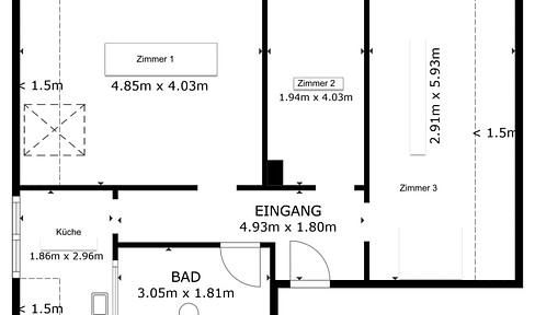 Newly renovated apartment near Tibarg incl. garage - vacant