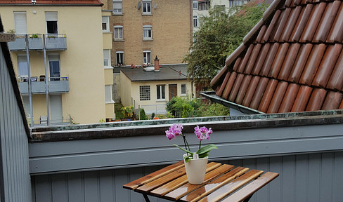 2-Zimmer Wohnung mit Dachterrasse, komplett möbliert, günstig gelegen