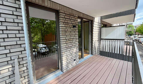 900 m to the Elbe - new 2-room building with balcony, parquet flooring, kitchen & underfloor heating