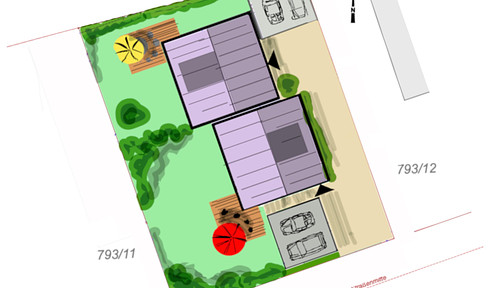 Starnberg building project: Beautiful plot for two semi-detached villas/multi-generational house