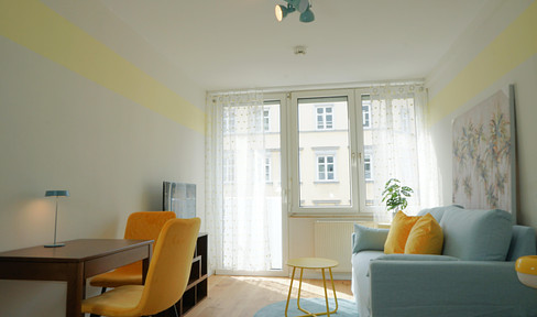 Move in now! Furnished, light-flooded 1-room apartment in prime location - Türkenstraße!