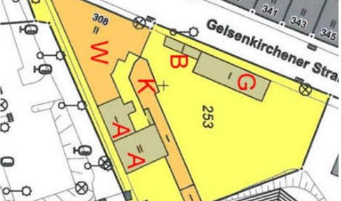 Baugrundstück 2300m² für Bauvorhaben 3950m² Bruttofläche