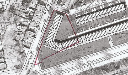 Baugrundstück 2300m² für Bauvorhaben 3950m² Bruttofläche