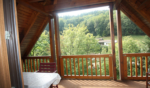 Semi-detached house with two 3-room apartments, quiet hillside location