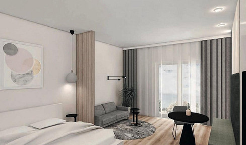 1 Zimmer Neubauwohnung mit Garten und Einbauküche