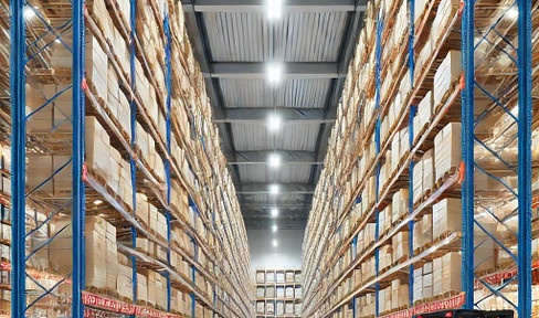 High-bay warehouse or office complex, warehouse, production, industry, everything usable