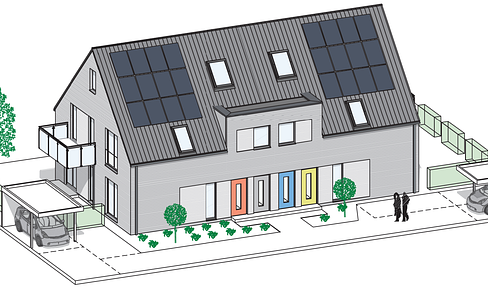 Neubau 2,5-Zimmer Wohnung mit Terrasse, Garten und Stellplatz