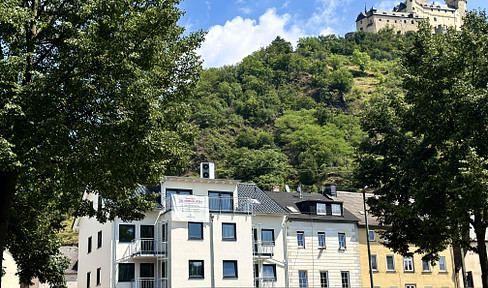 New build condominium with a view of the Rhine