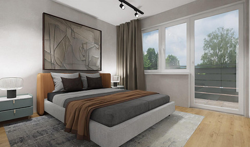 Renovated apartment with balcony and shared use of garden