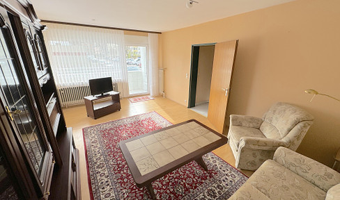 Commission-free 3-room ground floor apartment with balcony and fitted kitchen, bright and quiet in N-Langwasser