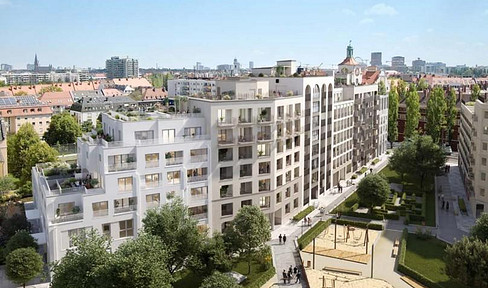 sehr stilvoll u. modern möblierte Wohnung mit Balkon und Dachgarten - schnell im Zentrum