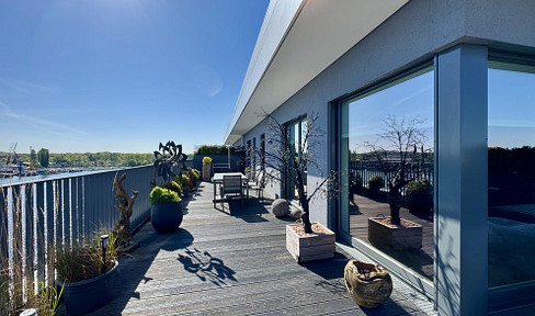 Exklusives Penthouse mit 85 m2 Terrasse direkt an der Dahme!