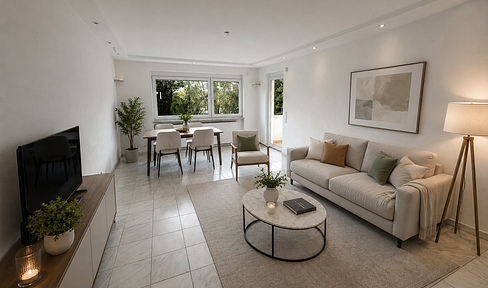 Modernisierte 3-Zimmer-Wohnung mit Einbauküche, Balkon & Blick ins Grüne