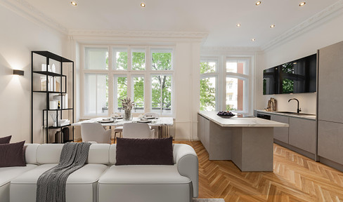 Unique apartment in an old building in Berlin-Mitte: first occupancy, stylishly modernized and commission-free!