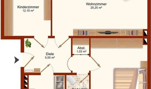 3-Zimmerwohnung mit Balkon & Loggia zzgl. Garage in Huchting – privat