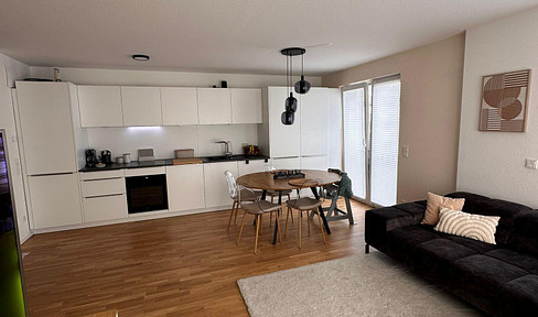 3-room new-build apartment on the 1st floor with ground floor & fitted kitchen in Troisdorf - perfect connections