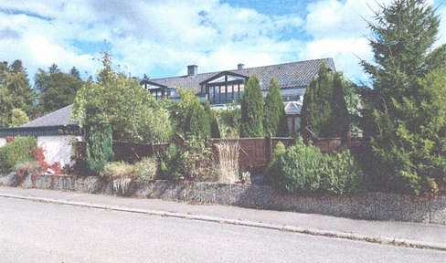 Two-family house with granny apartment and garages on the first floor, basement with swimming pool and sauna