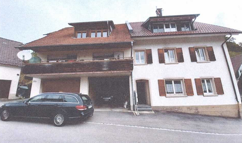 Residential building with garages