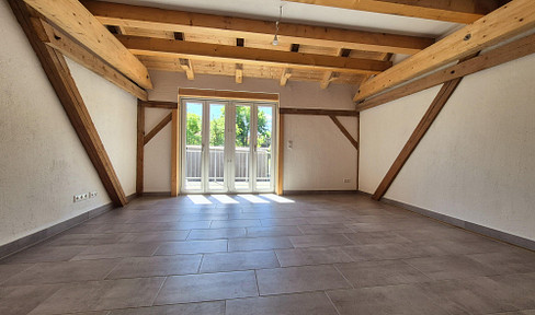 Unique top floor apartment - half-timbered, sustainable living, own PV system, large balcony