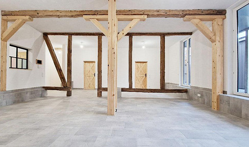 Apartment with terrace | Most sustainable property in Wolfsburg, built with clay, solar power for self-sufficiency, app-controlled.