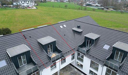 Exklusive Neubauwohnung im Zentrum von Seelscheid, Altersgerecht, barrierefrei, Loggia mit Ausblick