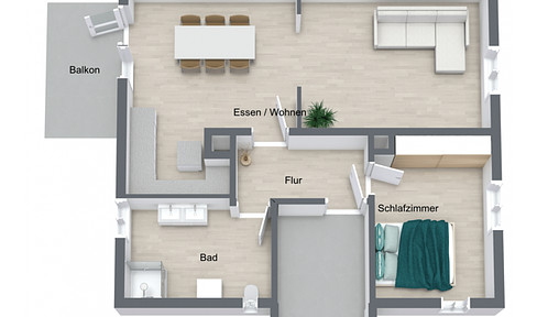 2-Zimmer Wohnung mit Balkon