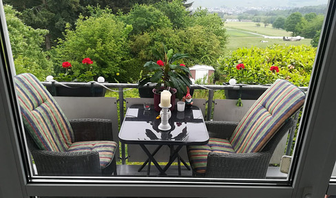 2 room apartment with balcony and side terrace with a wonderful view in the countryside