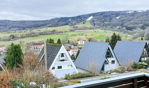 Unique roof-only house with stunning views of the Kreuzberg in Bischofsheim OT Haselbach