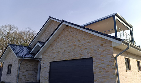 Detached house on the lake with roof terrace