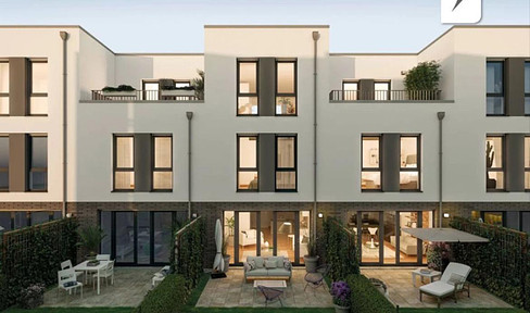 5-room townhouse with garden, roof terrace & modern furnishings