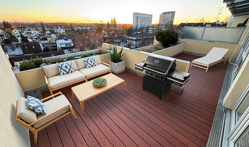 Einzigartige möblierte Terrassenwohnung mit exklusiver Ausstattung und Alpenblick