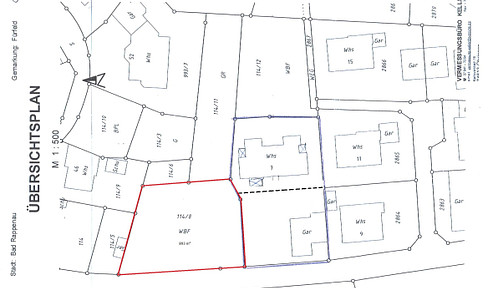 893 m² Large developed building plot