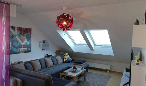 A bright, energy-efficient, 3.5-room maisonette apartment located in the Schillerhöhe district of Marbach, with no service charges.