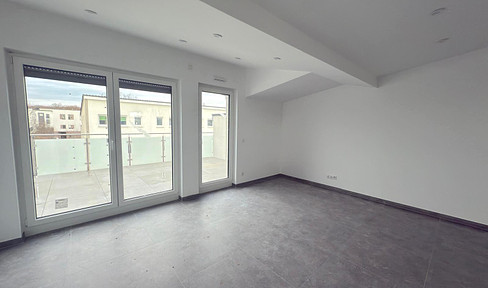 First-class 3-room penthouse in a new building in Offenbach-Bieber