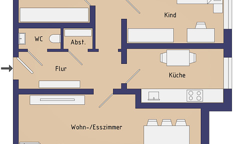 Bright 3-room apartment in Reinbek - first occupancy after refurbishment