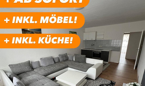 MÖBLIERTE 2 ZIMMER WOHNUNG +BALKON +KÜCHE