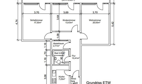 Free of commission! 3-room condominium + underground parking space from private owner